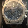 audemars piguet royal oak chronograph 41mm blue grande tapisserie dial 26320st watch 3229 mkhrn