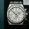 audemars piguet royal oak chronograph 41mm silver toned dial 26320st oo 1220st 02 watch 7817 yjbdn