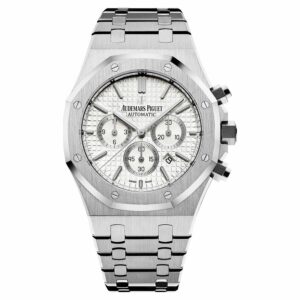 audemars piguet royal oak chronograph 41mm silver toned dial 26320st oo 1220st 02 watch 8633 hlcrn