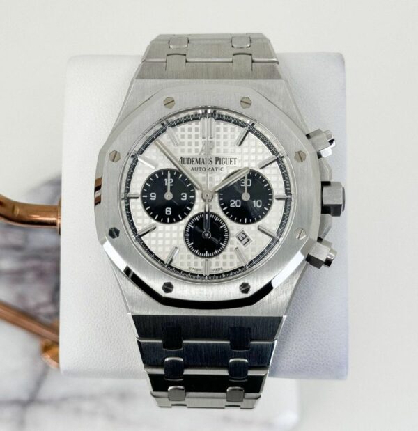 audemars piguet royal oak chronograph 41mm white dial panda 26331st watch 2081 oaru8