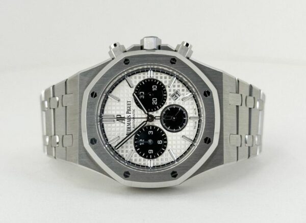 audemars piguet royal oak chronograph 41mm white dial panda 26331st watch 4616 bqt2s