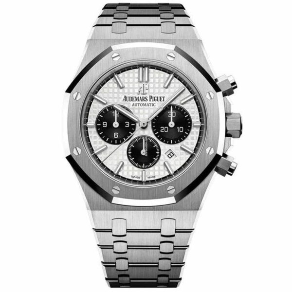 audemars piguet royal oak chronograph 41mm white dial panda 26331st watch 9528 ivat3 1