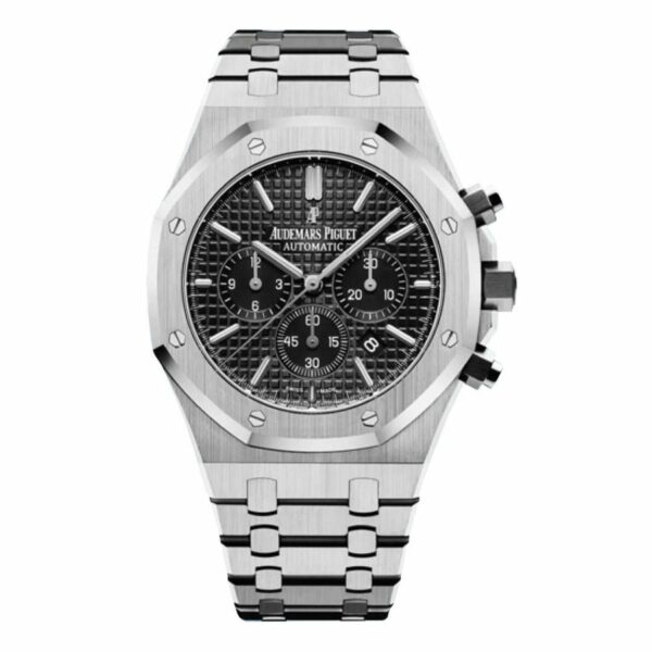 audemars piguet royal oak chronograph black dial 41mm stainless steel watch 26320stoo1220st01 9396 zd0ji 1
