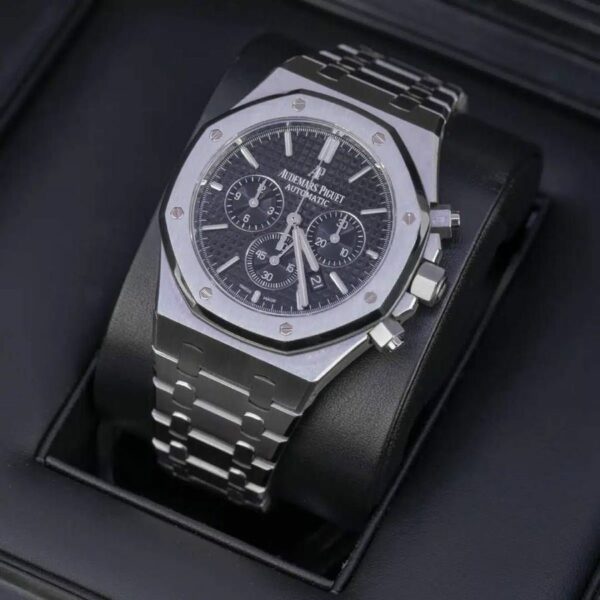 audemars piguet royal oak chronograph black dial 41mm stainless steel watch 26320stoo1220st01 9728 wzbfg