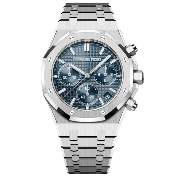 audemars piguet royal oak chronograph blue dial 41mm watch 2861 eagwl