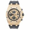 audemars piguet royal oak offshore chronograph 26470or oo a002cr 01 rose gold pink dial on rubber strap watch 3081 dih0x