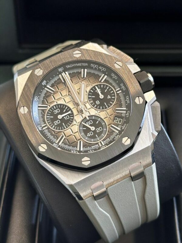 audemars piguet royal oak offshore chronograph smoked taupe 26420so watch 2808 ra89b