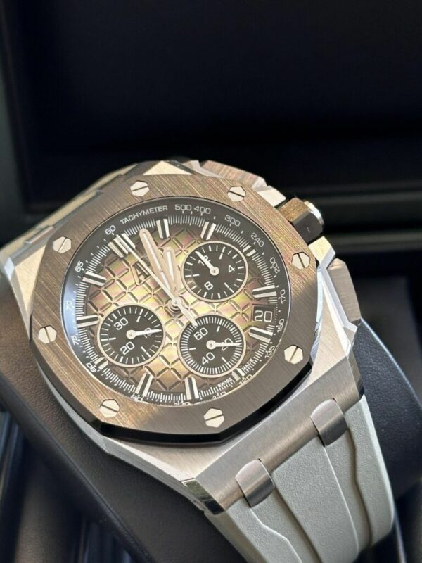 audemars piguet royal oak offshore chronograph smoked taupe 26420so watch 8967 sdynd