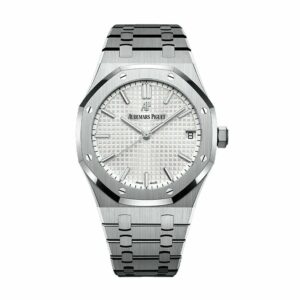 audemars piguet royal oak self winding stainless steel 41mm silver dial watch 1995 6041q