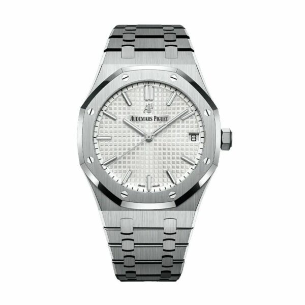 audemars piguet royal oak self winding stainless steel 41mm silver dial watch 1995 6041q