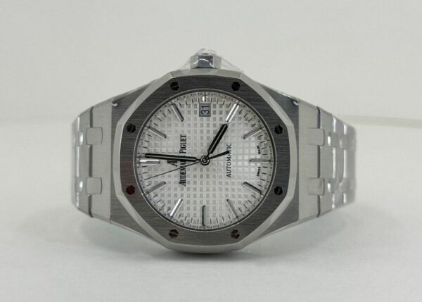 audemars piguet royal oak self winding stainless steel 41mm silver dial watch 3117 yyfey
