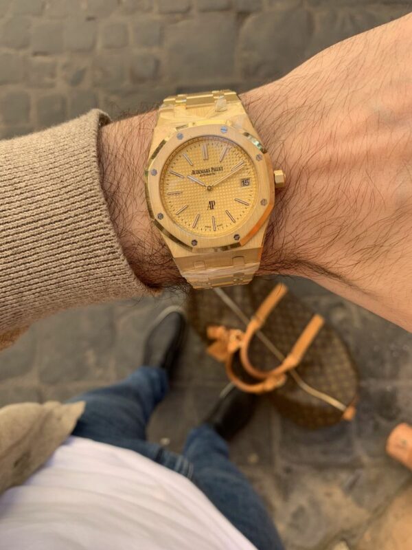audemars piguet yellow gold royal oak jumbo watch 1807 2yqwm