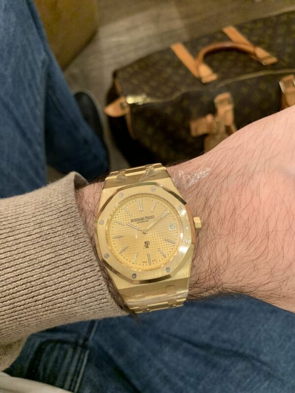 audemars piguet yellow gold royal oak jumbo watch 8911 5oblo