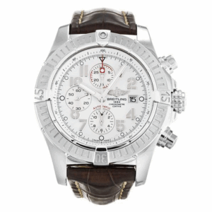 breitling super avenger chronograph automatic 48mm white dial mens watch leather strap a1337011a562 135a 8710 75rd3