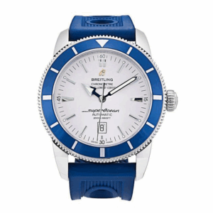breitling superocean heritage 46mm white dial blue bezel rubber strap a1732016 g642 stainless steel watch 8370 irb3p