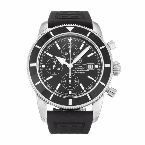 breitling superocean heritage chrono 46 chronograph automatic chronometer black dial mens watch item no a13320 2646 5wo56