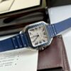 cartier santos de cartier large model automatic movement steel pvd interchangeable metal and rubber straps wssa0047 watch 3231 4hvsf