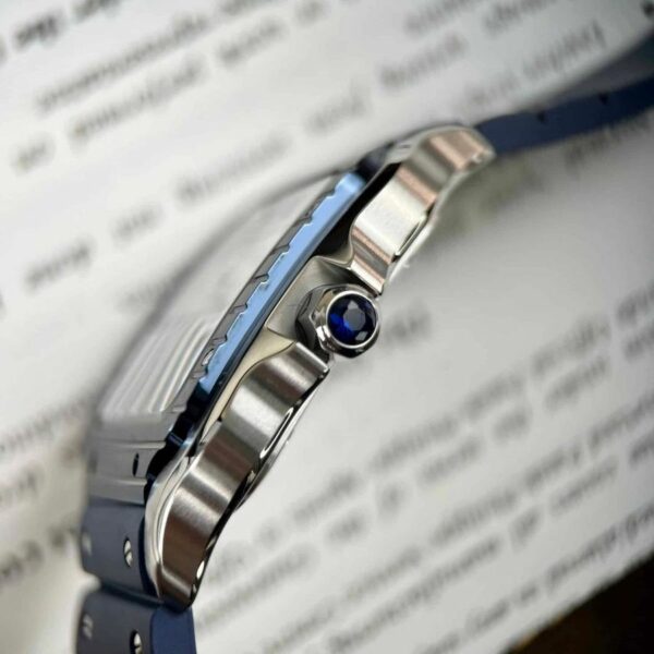 cartier santos de cartier large model automatic movement steel pvd interchangeable metal and rubber straps wssa0047 watch 7092 5ltbb