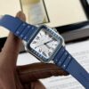 cartier santos de cartier large model automatic movement steel pvd interchangeable metal and rubber straps wssa0047 watch 9292 am2xq