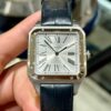 cartier santos dumont watch extra large model hand wound mechanical movement steel leather wssa0032 2446 plmwc