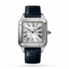 cartier santos dumont watch extra large model hand wound mechanical movement steel leather wssa0032 4315 w4s0l 1
