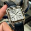 cartier santos dumont watch extra large model hand wound mechanical movement steel leather wssa0032 9274 uehk7
