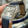 cartier santos dumont watch extra large model hand wound mechanical movement steel leather wssa0032 9374 99bmz