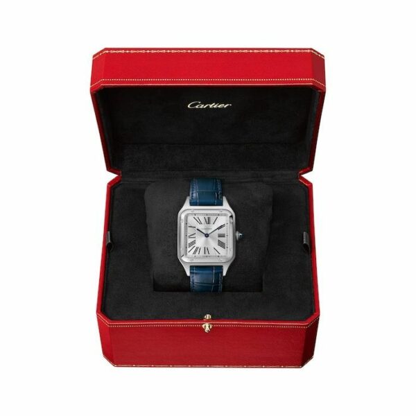 cartier santos dumont watch large model quartz movement steel leather wssa0022 1407 t5d95