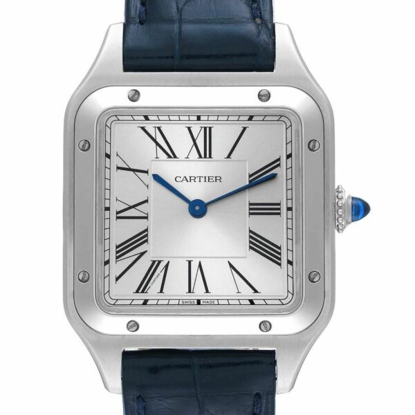 cartier santos dumont watch large model quartz movement steel leather wssa0022 2233 2midt