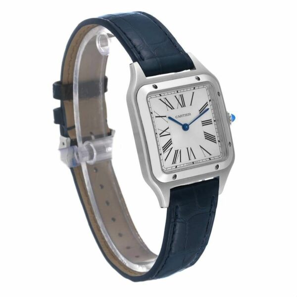 cartier santos dumont watch large model quartz movement steel leather wssa0022 2716 txxxm
