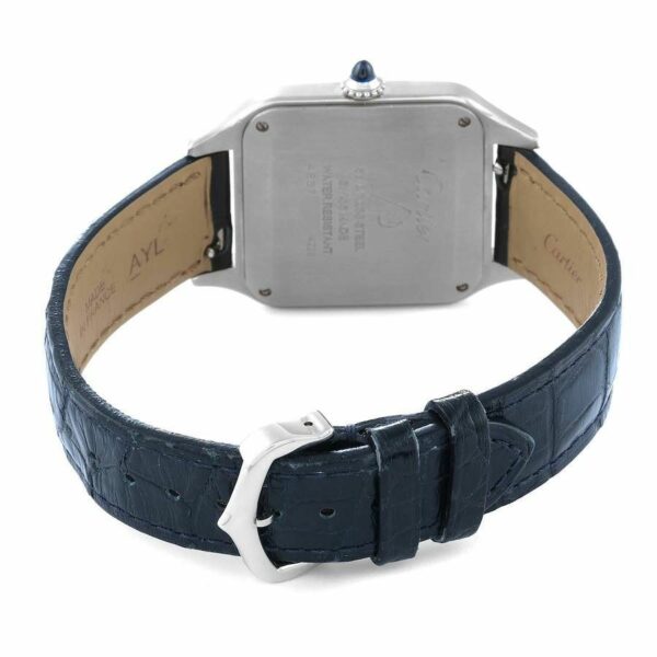 cartier santos dumont watch large model quartz movement steel leather wssa0022 5385 pngan