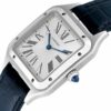 cartier santos dumont watch large model quartz movement steel leather wssa0022 7041 xkaaa