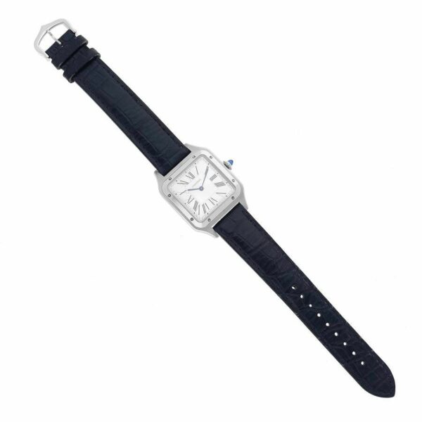 cartier santos dumont watch large model quartz movement steel leather wssa0022 7804 c7gf5