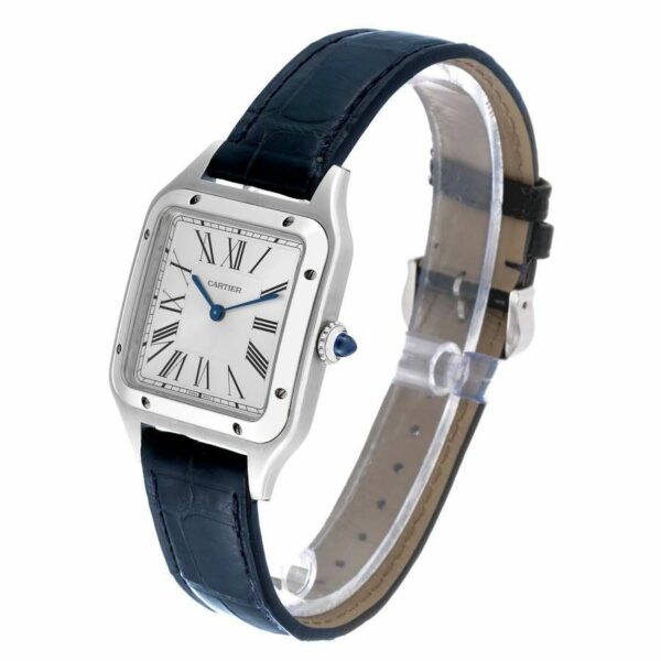 cartier santos dumont watch large model quartz movement steel leather wssa0022 8815 cpi3k