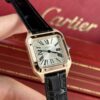 cartier santos dumont watch xl model rose gold leather strap wgsa0032 2634 fubjl