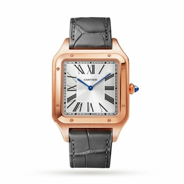 cartier santos dumont watch xl model rose gold leather strap wgsa0032 9722 ugld7 1