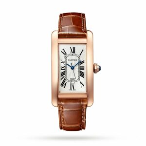 cartier tank americaine watch large model mechanical movement with automatic winding rose gold wgta0046 3563 ve3bn