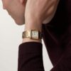cartier tank franaise watch medium model quartz movement yellow gold wgta0113 6141 jkhhv