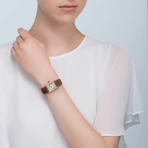 cartier tank louis cartier watch small model quartz movement yellow gold leather w1529856 1512 dgwbg