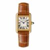 cartier tank louis cartier watch small model quartz movement yellow gold leather w1529856 8246 yiqds