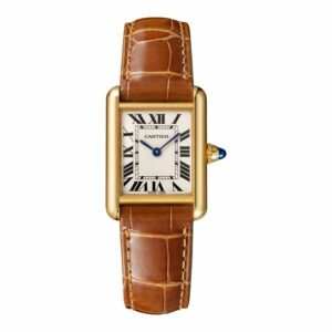 cartier tank louis cartier watch small model quartz movement yellow gold leather w1529856 8246 yiqds
