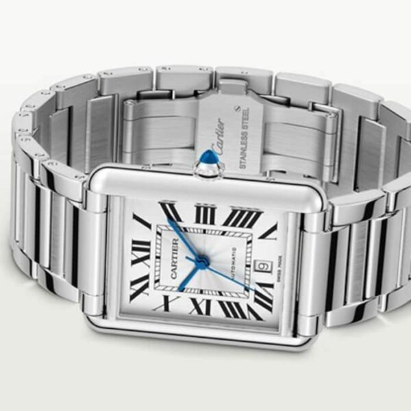 cartier tank must extra large model automatic movement steel 41mm x 31mm wsta0053 watch 2543 4yeik