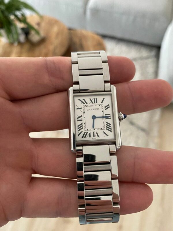 cartier tank must large model quartz movement steel 33 7mm x 25 5mm wsta0052 watch 7563 0ahh5