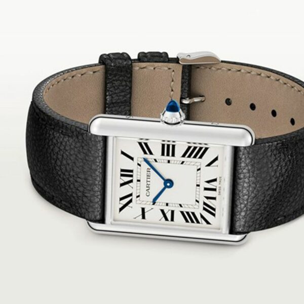 cartier tank must large model quartz movement steel leather wsta0041 watch 8532 rpcgt