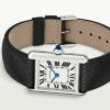cartier tank must small model quartz movement steel leather wsta0042 watch 3166 b2lt7