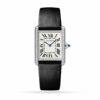 cartier tank must watch large model quartz movement steel case bezel set with 42 brilliant cut diamonds w4ta0017 7569 qcpoo