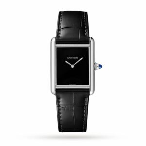 cartier tank must watch large model quartz movement steel case wsta0072 2483 fznim