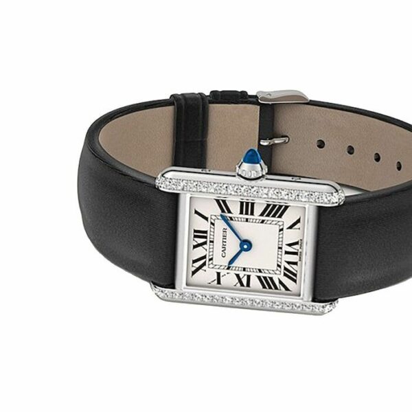 cartier tank must watch small model quartz movement steel case w4ta0016 1393 krevb