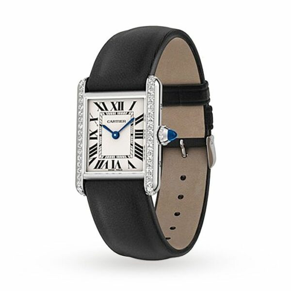 cartier tank must watch small model quartz movement steel case w4ta0016 2633 pk5ls