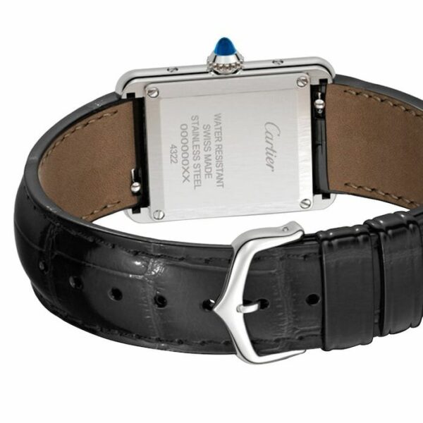 cartier tank must watch small model quartz movement steel case wsta0071 6671 xv3gu